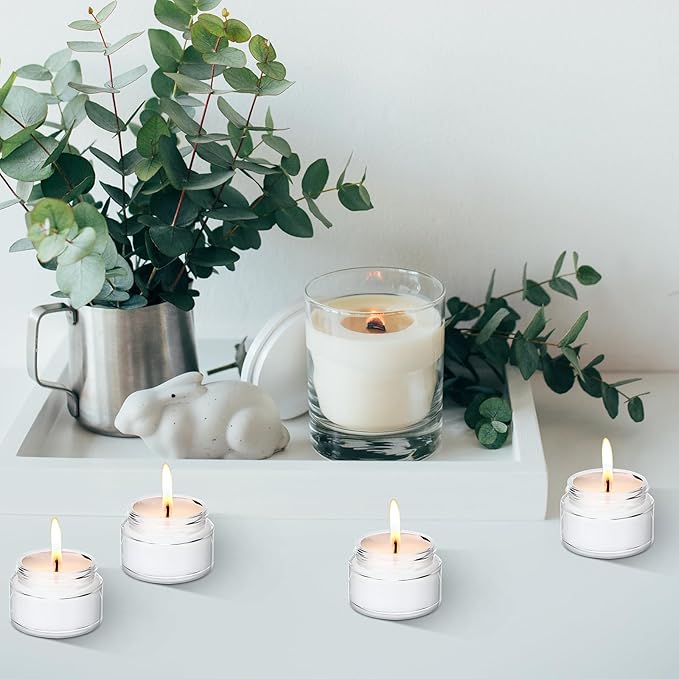 Domensi 60 Pcs 1oz Glass Jars with Lids Bulk Salve Tins Small Glass Candle Cosmetic Jars for Travel with Inner Liners Containers for Lotions Sample Cream(Clear, Black Lid)