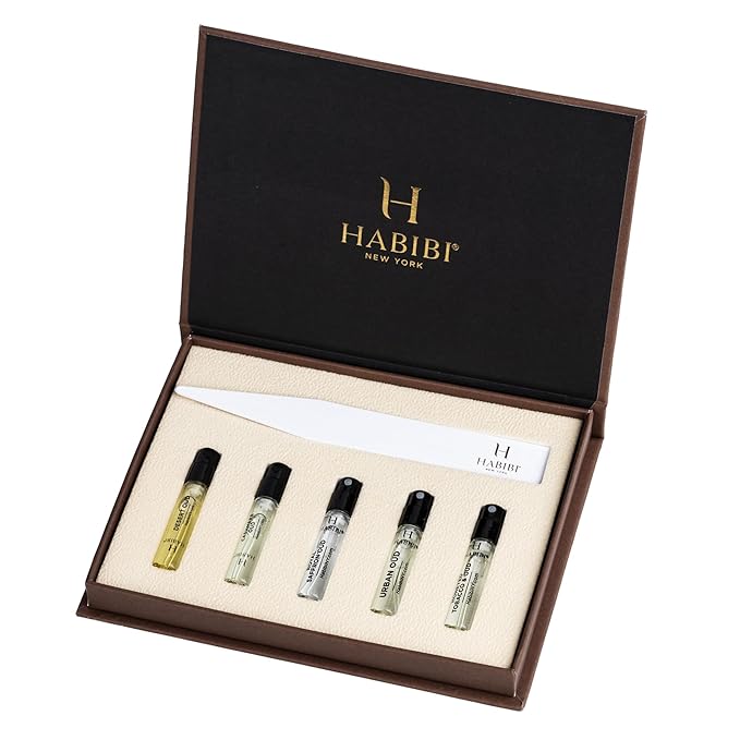 H HABIBI Men's Perfume & Oud Perfume Sample Sets - Cologne for Men, Men's Cologne Sampler,10 Mini Sprays (2 mL Each), Made in USA