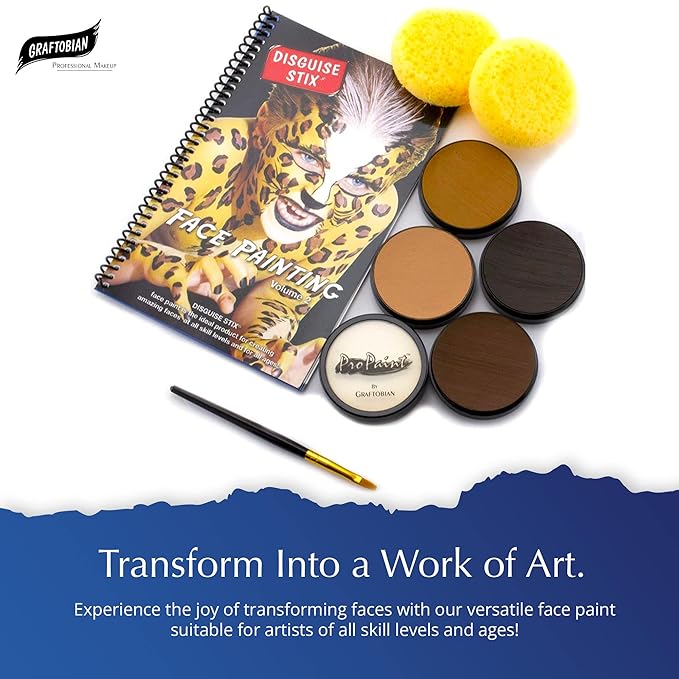 Graftobian Makeup ProPaint Face & Body Paint - Flesh Tones Set - 30ml - Halloween & Costume Makeup for Adults - Body & Face Paint