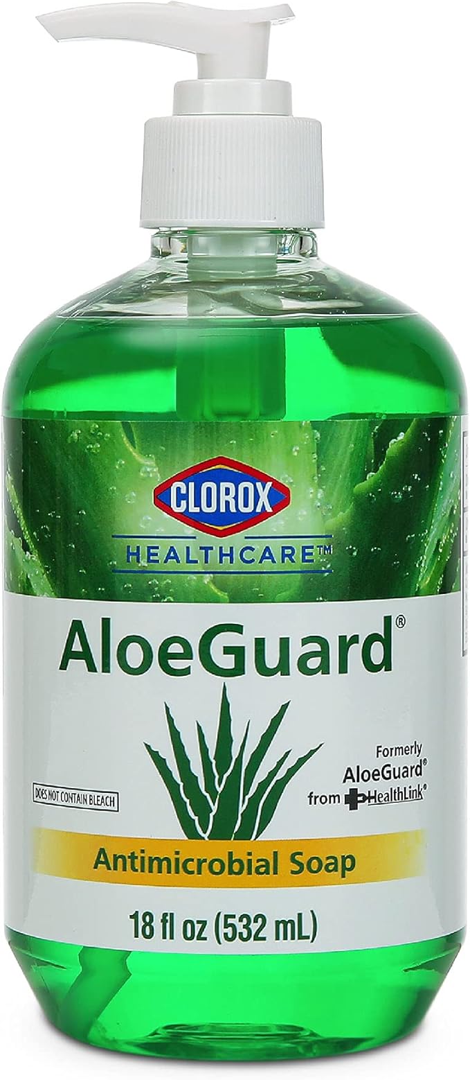 Clorox Healthcare AloeGuard Antimicrobial Soap 18 Ounce Antimicrobial Hand Soap from for Healthcare Professionals | Hand Soap for Everyday Use with Aloe Vera to Soothe & Moisturize Hands