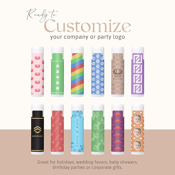 BELLADONNA Lip Balm Bulk Unlabeled - Made in USA Bulk Chapstick - Natural Ingredients Vitamin E Shea Butter - Custom Chapstick Bulk For Party & Wedding Favors (200 Count, Honey)