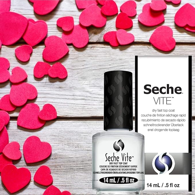 Seche Vite Dry Fast Top Nail Coat, Clear - .5 oz. oz (Pack of 2)