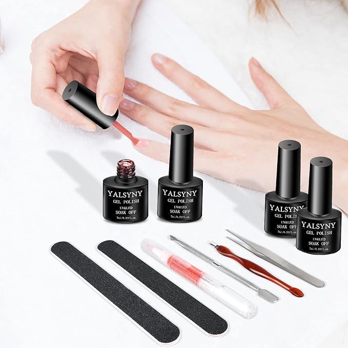 Gel Nail Polish Kit,With UV LED Nail Dryer,Electric nail drill kit,Nail Tools DIY Home