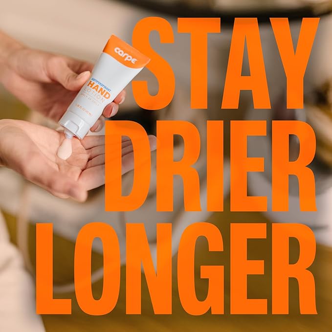 Carpe Sweat Absorbing Hand Lotion (Pack of 3), A dermatologist-recommended smooth lotion that helps stop hand sweat, great for hyperhidrosis or excessive sweat (Original Eucalyptus)