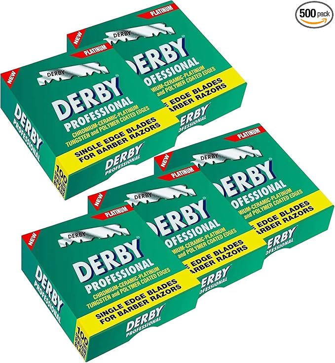 500 "Derby Professional" Single Edge Razor Blades for straight razor