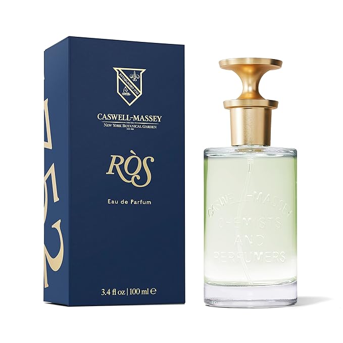 Caswell-Massey RÒS Eau de Parfum, Modern, Floral Masculine Fragrance with Rose & Dark Amber, Long-Lasting Men’s Fragrances, Full Size, Perfume for Men, 3.4 Fl Oz