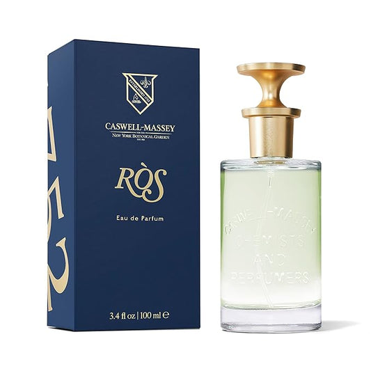 Caswell-Massey RÒS Eau de Parfum, Modern, Floral Masculine Fragrance with Rose & Dark Amber, Long-Lasting Men’s Fragrances, Full Size, Perfume for Men, 3.4 Fl Oz