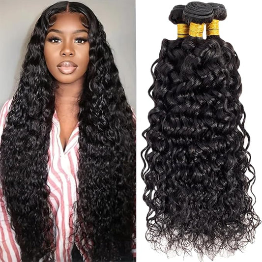 Human Hair Deep Curly Bundles Natural Color Kinky Curly Bundles Double Weft Brazilian Human Hair Weave Extensions Soft and Silky for Black Women 24 26 28 Inch