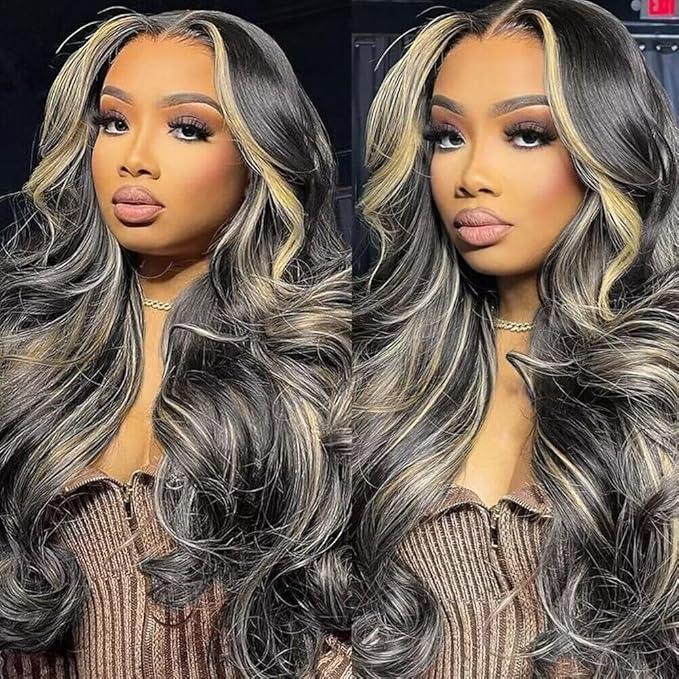 5x5 Wear and Go Glueless Wig Human Hair Pre Plucked Pre Cut FB/27 Honey Blonde Body Wave Lace Front Wigs Human Hair for Women 180% Density 28Inch