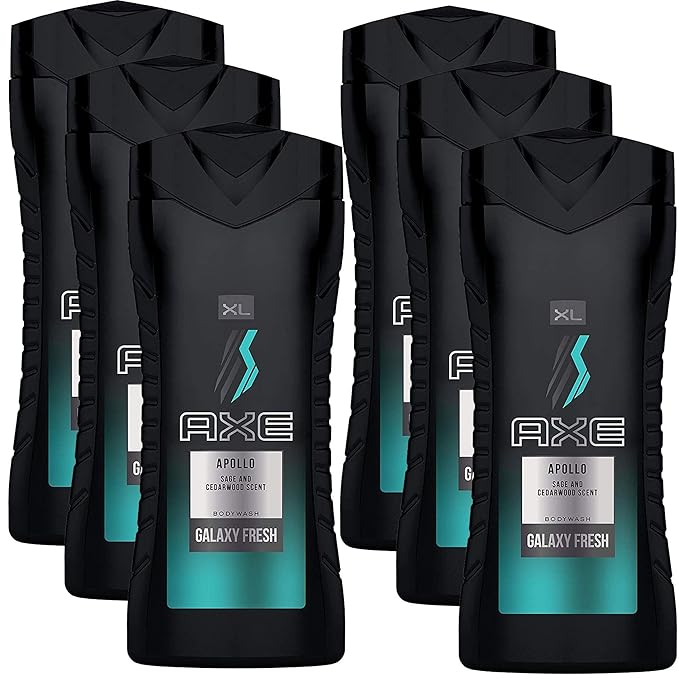 Axe Body Wash for Men, Apollo, 13.5 fl oz 6-Pack