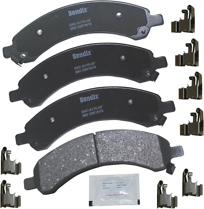 Bendix Priority1 CFC989 Ceramic Rear Brake Pads for Chevrolet Express 3500 2008-2003, GMC Savana 3500 2008-2003
