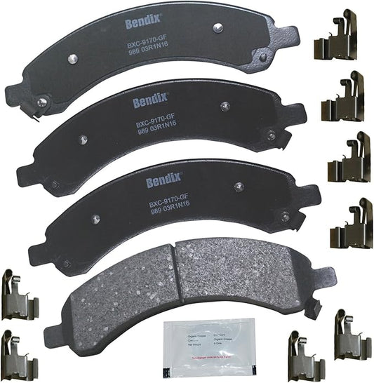 Bendix Priority1 CFC989 Ceramic Rear Brake Pads for Chevrolet Express 3500 2008-2003, GMC Savana 3500 2008-2003