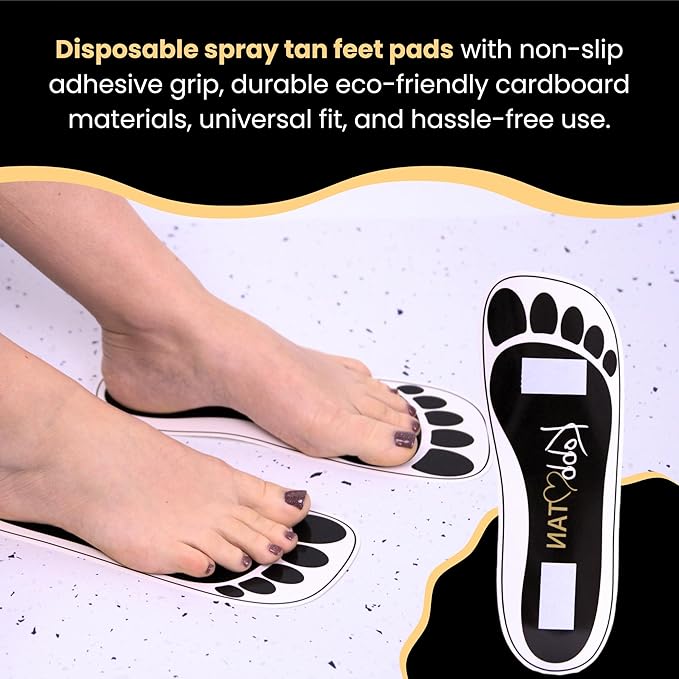 120 Pairs(240feets)Spray Tan Feet Pads Disposable & Economic Black Feet pads for Spray tanning,Use in Tanning booth,Sunless Tanning at Home or Beauty Salon-Non Slip-Comfortable-Hygienic-Ultra Bronzing