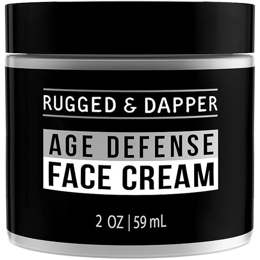RUGGED & DAPPER - Mens Face Cream with Hyaluronic Acid - Ultra-Hydrating Mens Anti Aging Face Cream- 24 Hour Protection - 4 Month Supply - USA Made