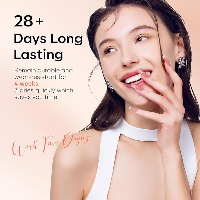 modelones Jelly Gel Nail Polish, 6 Colors Nude Brown Pink Gel Polish Neutral Nail Art Design Translucent Soak Off LED Nail Lamp Manicure Salon DIY Girls Women Gift