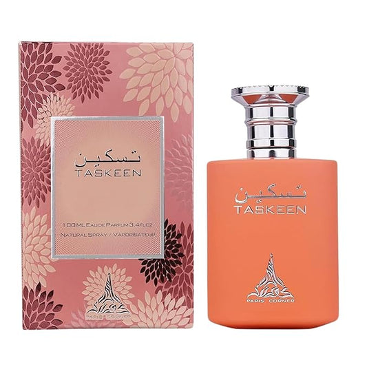 Paris Corner Taskeen Peach Tea Perfume Edp 3.4 Fl Oz - Fruity Unisex Fragrance for Men and Women