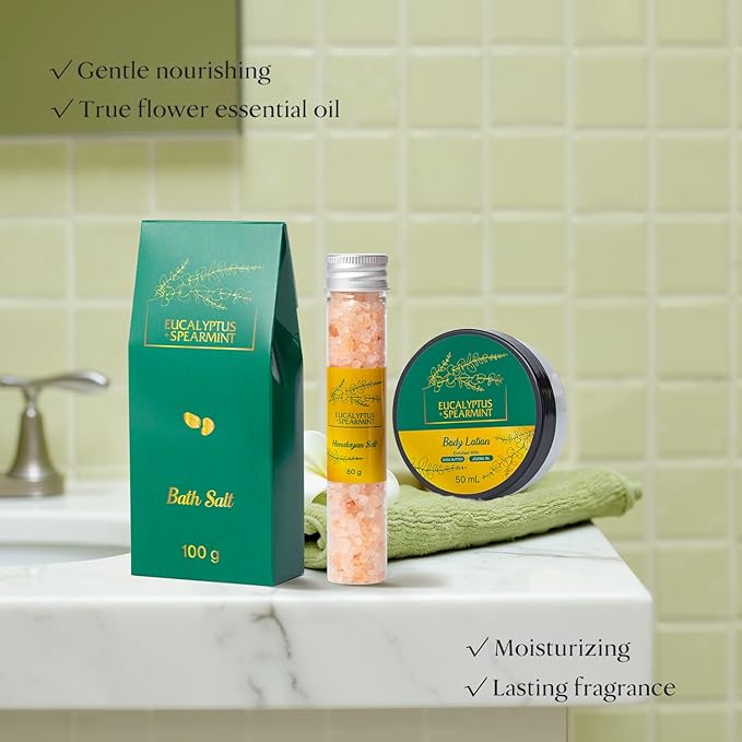 Mother's Day Gifts for Mom Spa Gift Basket Set - Unique Gift Set for Teen Girls Tote Bag for Women, Eucalyptus & Mint Gift Baskets Spa Kit, Birthday Gifts Luxury Bath & Shower Package for Women