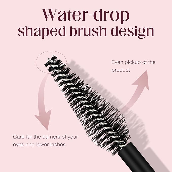 Unidollss Tubing Mascara Volume and Length Black Lengthening Long Lasting All Day, No Smudging, No Clumping, Washable Voluminous Tubing Mascara for 30+ Women, Gluten-free Safe for Sensitive Eyes