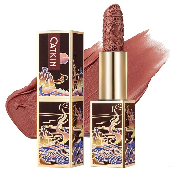 Catkin Semi-Matte Lipstick Hydrating High Impact Color Infused with Vitamin E and Avocado Oil Smooth Soft Texture Long Lasting Matte Finish 158