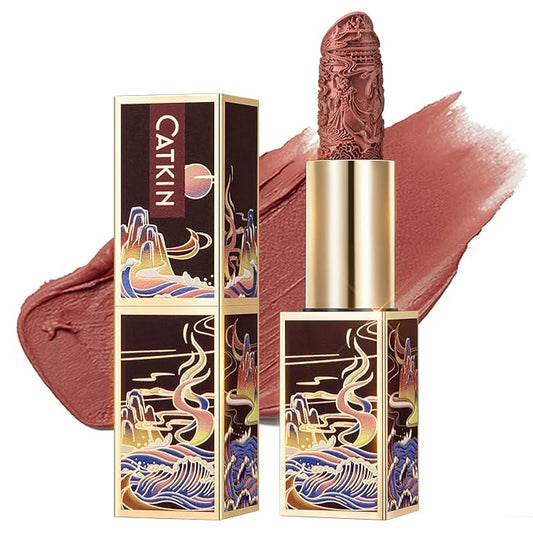 Catkin Semi-Matte Lipstick Hydrating High Impact Color Infused with Vitamin E and Avocado Oil Smooth Soft Texture Long Lasting Matte Finish 158