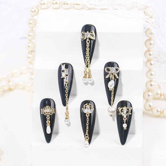 24Pcs Gold Nail Charms Gold Rhinestones for Nails Gold Charms for Nails Shiny Nail Crystal Nail Art Charms Gems Jewelry Nail Diamond Rhinestone Charms for Girls Woman Craft DIY Nail Art Decoration