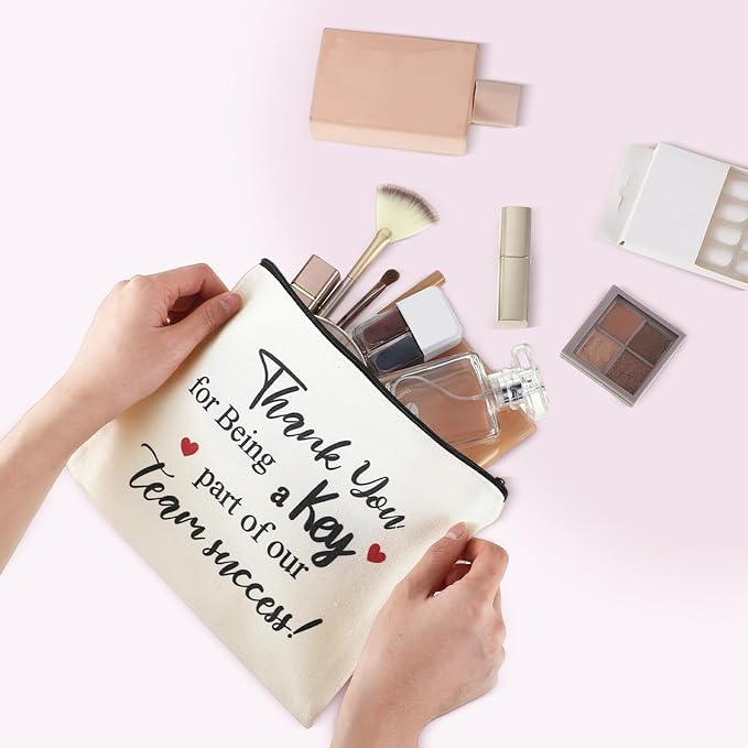 Cunno 24 Pcs Appreciation Gift for Coworkers Employee Cosmetic Makeup Bags Thank You Team Retirement Farewell Goodbye Day Gifts for Leader Colleagues