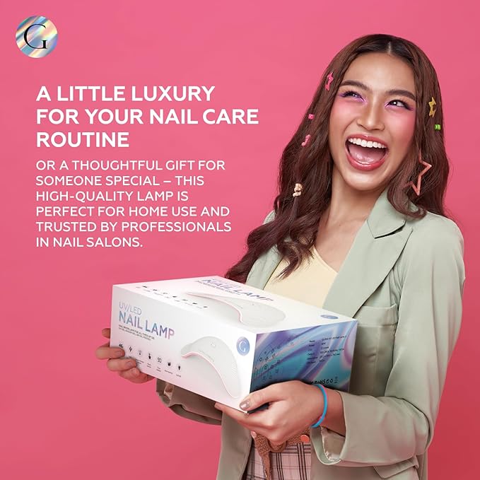 Gloss UV LED Nail Lamp 2 | USB Charging Nail Dryer 46W for Nail Polish, LED Light 23pcs lamp Beads and Automatic Sensor, Professional UV Nail Lamp for Nail Art Tools Accessories