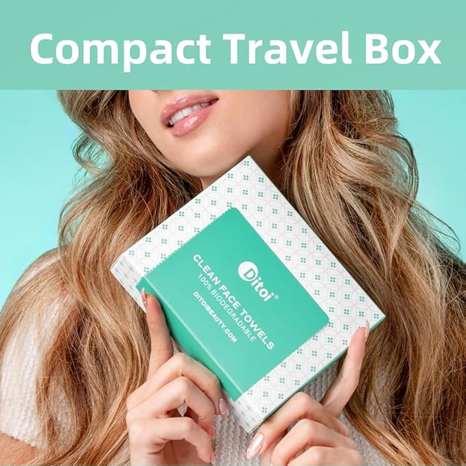 Face Towels, 10"×12" Disposable Face Towel, Face Towelettes XL, Ultra Soft Makeup Remover Dry Wipes, Thick Face Towel for Travel, 15 Count (Pack of 1)