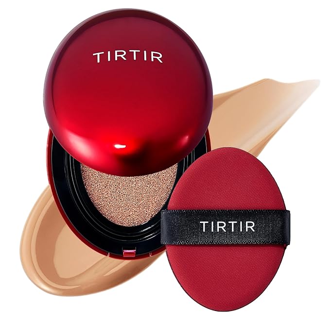 [*Mini Size*] TIRTIR Mask Fit Red Cushion Foundation | Full coverage, Weightless, Skin fit, Satin Glow Finish, Korean Makeup Cushion Foundation (#29C Taupe Beige, 0.15 Fl Oz)