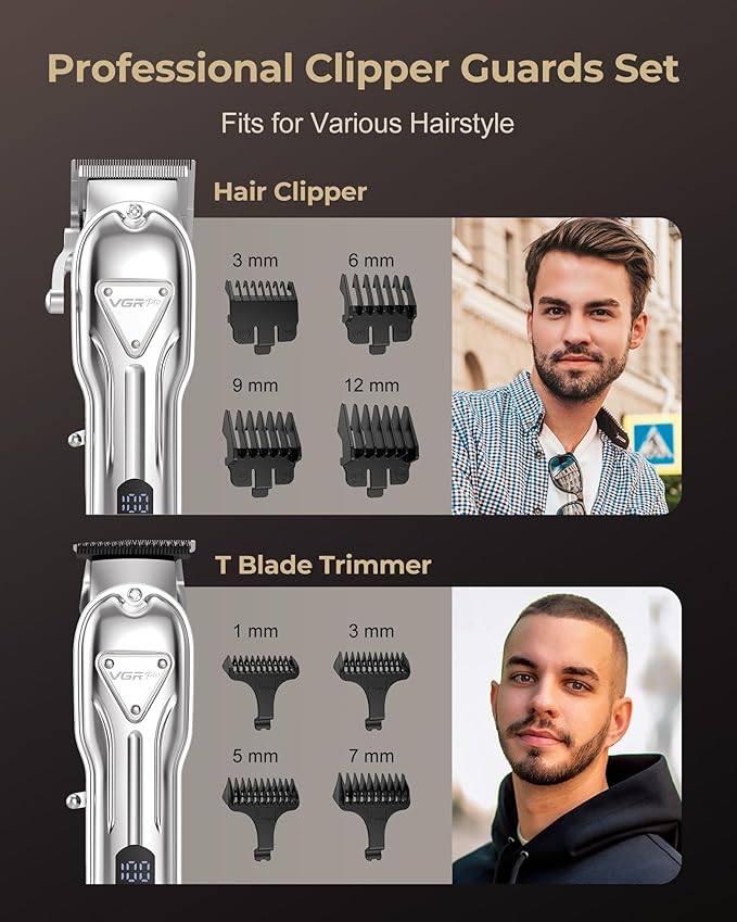 Hair Clippers for Men Professional, Cordless Clipper and Trimmer Set, Clippers for Hair Cutting Kit with Long Battery Life, Electric Hair Trimmer for Family Barber Kids Use