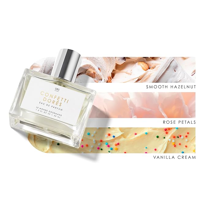 Le Monde Gourmand Confetti Dorés Eau de Parfum- 1 fl oz (30ml) - Birthday Cake, Vanilla, Rose Perfume Notes
