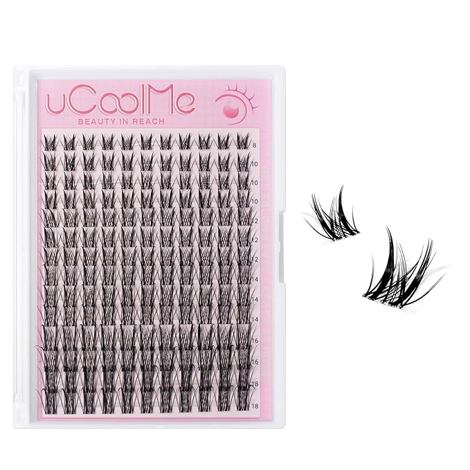 Aphrodite Lash Clusters Wispy 8-18mm Eyelash Clusters Natural C Curl - WideSpan DIY Lash Extensions Spiky Lashes Individual Lashes Ultra-Thin Invisible Lash Band