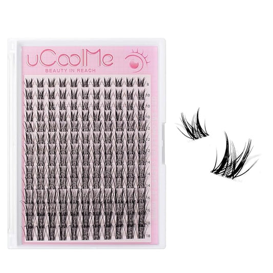 Aphrodite Lash Clusters Wispy 8-18mm Eyelash Clusters Natural C Curl - WideSpan DIY Lash Extensions Spiky Lashes Individual Lashes Ultra-Thin Invisible Lash Band