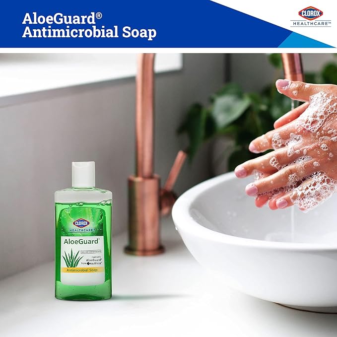 Clorox Healthcare AloeGuard Soap 4 Ounces Mini Hand Soap for Clean Hands on the Go, Aloe Vera Infused Hand Soap for Everyday Use to Keep Hands Clean, 4 oz Handsoap