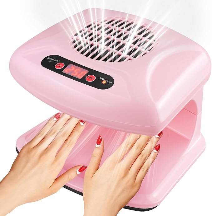 Nail Dryer Professional 300W Quick Drying Gentle Nail Dryer Fan for Regular Polish Acrylic Dip Powder Nail Dehydrator Primer with Hot & Cold Air Nail Tech for Home Salon