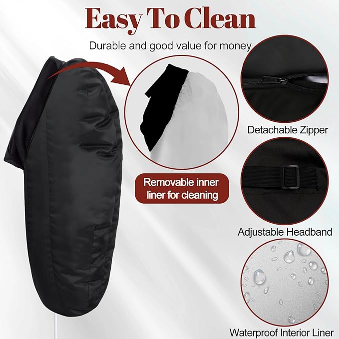 Hair Steamer for Deep Conditioning: Upgraded Heat Cap with 10-Level Fast Heating 3 Time Settings for Natural Hair Portable Thermal Steam Cap for Home Use Hair Treatment