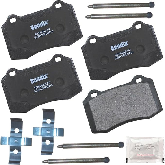 Bendix Priority1 CFM592A Semi-Metallic Rear Brake Pads for Select Models Cadillac CTS,STS,Chevrolet Camaro,SS,Chrysler 300,Dodge Challenger,Charger,Durango,Magnum,Ferrari F430,Jaguar S-Type,Super