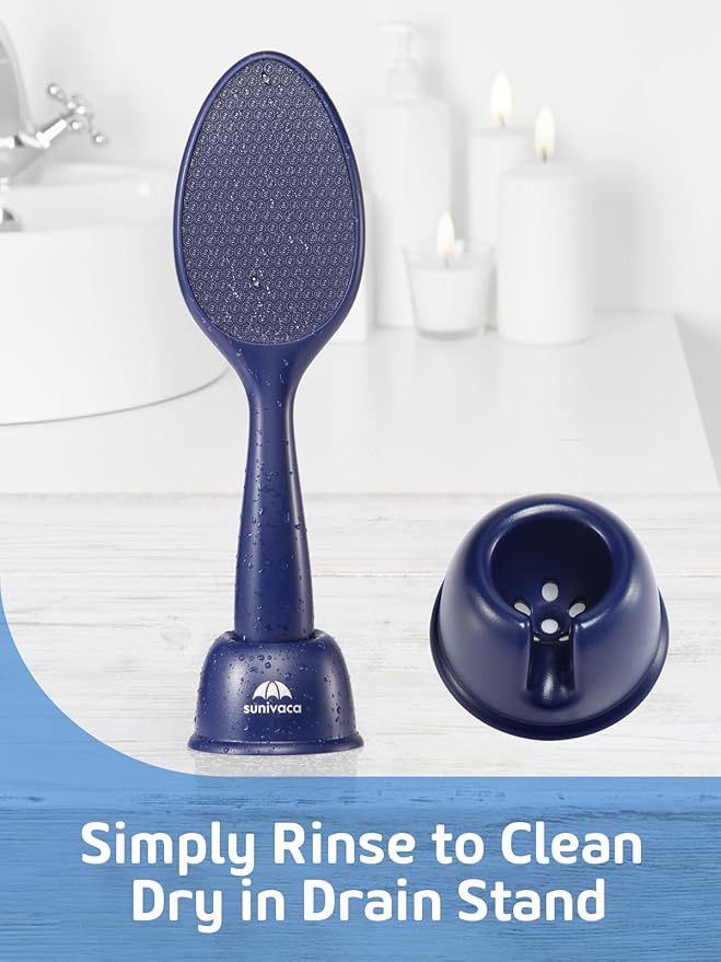 Glass Foot File Bundle 2 Sided Coarse & Fine Pink and Navy