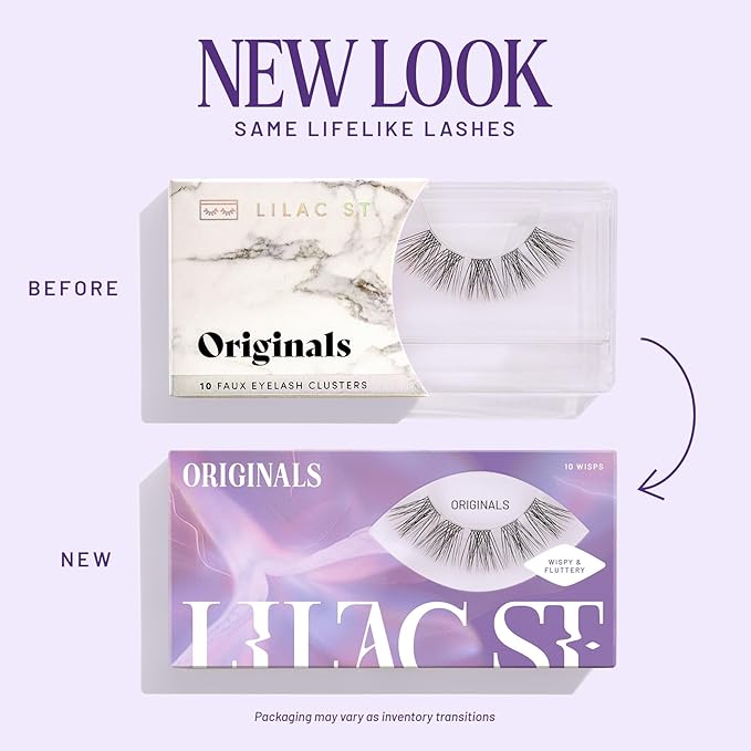 Lilac St - Originals Natural Faux Eyelash Clusters (12mm) - Soft, Natural Look - DIY Lash Extension Wisps - Lightweight & Lifelike - Lasts 10 Days - Cruelty Free, Vegan, Women Founded - 10 Lashes