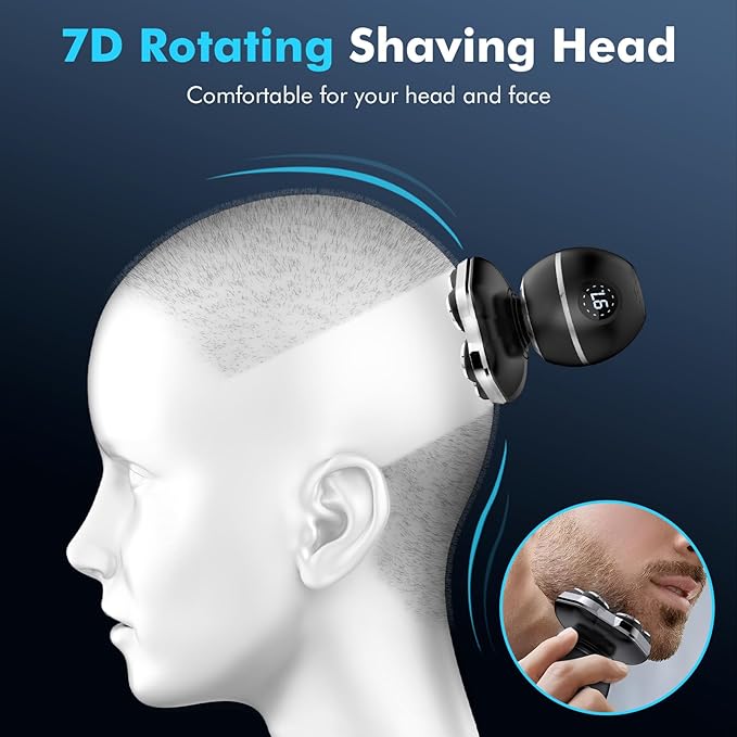 Head Shavers for Bald Men, 2025 Upgraded Magnetic Head Shaver, Waterproof Wet/Dry Bald Head Shavers for Men, 6-in-1 Shaving Kit Electric Shaver