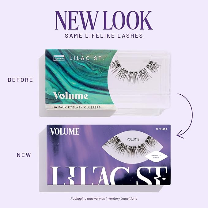 Lilac St - Volume Lashes - Dense & Dramatic Look - Tightly Packed Clusters - Reusable - Vegan & Cruelty Free - 12 mm