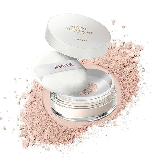 AMIIR Loose Setting Powder Makeup for Face - Talc-Free, Mattifying, Translucent Finish, Oil Control, Crease-Resistant, Perfect for Makeup Setting & Smoothing Pores on Oily Skin (#01 Fair Ivory)