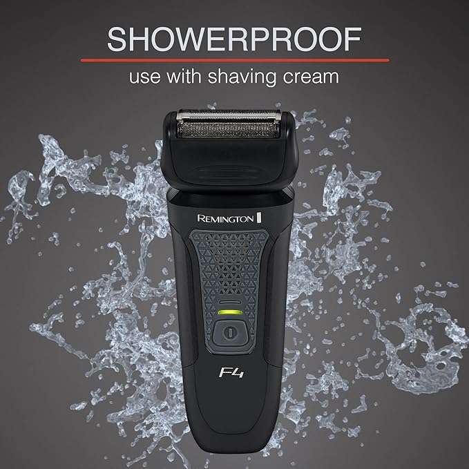 Remington F4 Style Series Foil Shaver for Men, Flexing Blades for Close and Comfortable Shave, Cordless Electric Rechargeable Razor.