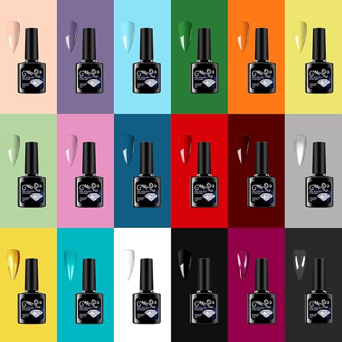 Complete Nail Studio Set with 48W UV LED Lamp, 24 Rainbow Colors, Cat Eye Gel Polish Kit, Nail Drill & More, Storage Box for Home Manicures