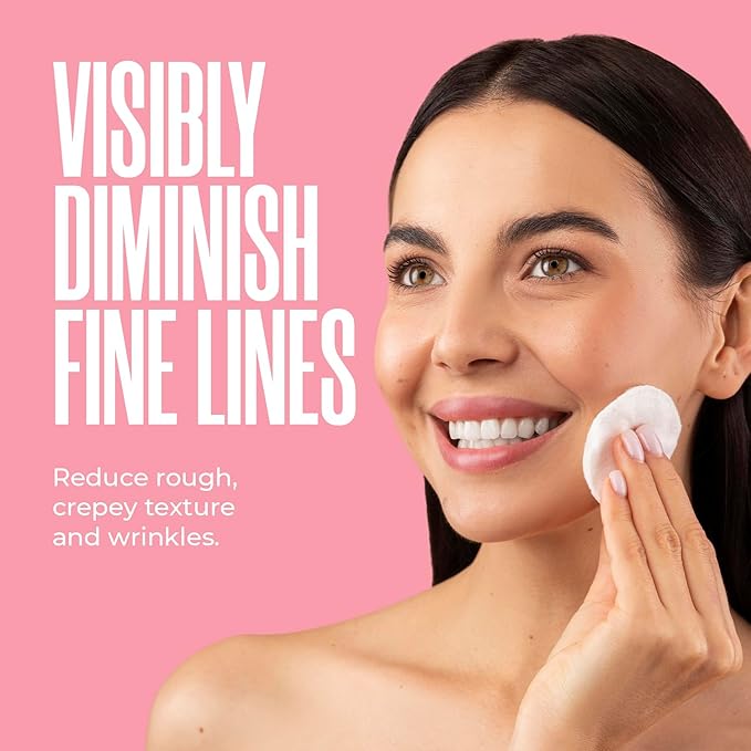 Anti Aging Skin Care Set: Glycolic Acid Peel 70% & Glycolic Resurfacing Pads - This Ultra Potent Duo Will Purify Your Skin & Eliminate Wrinkles, Acne Scarring For an Ultra Clear & Glowing Complexion