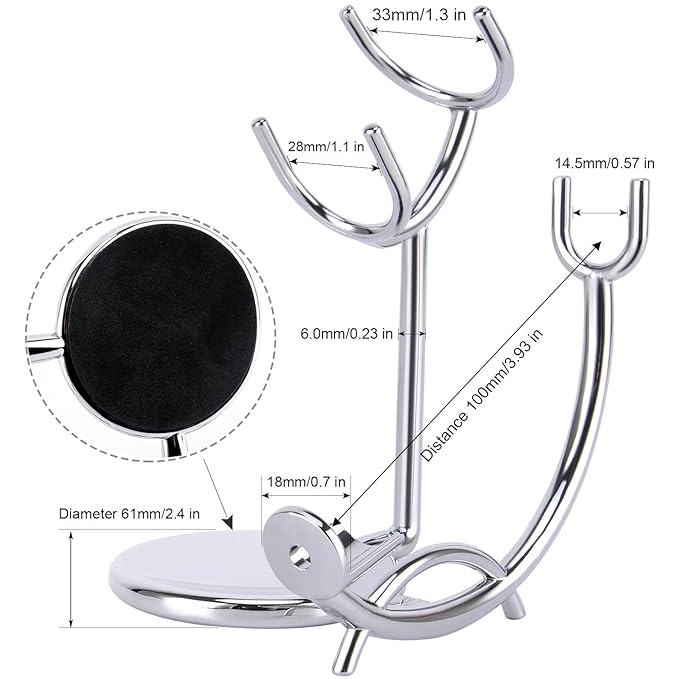 Shaving Stand and Double Stainless Steel Design Shave Soap Bowl - Forms Thick and Foamy Lather Quickly,Unbreakable and Rust Resistant for Smooth Wet Shaving