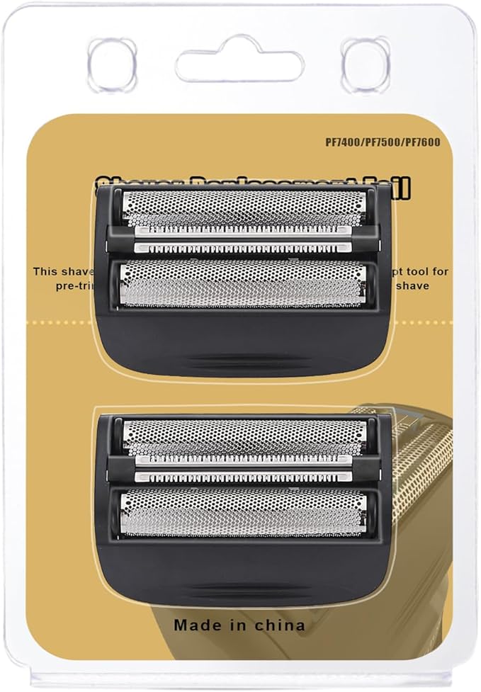 Replacement Head and Cutter Assembly Compatible with Remington PF7400, PF7500, and PF7600 Foil Shavers，2 PACK（BLACK）