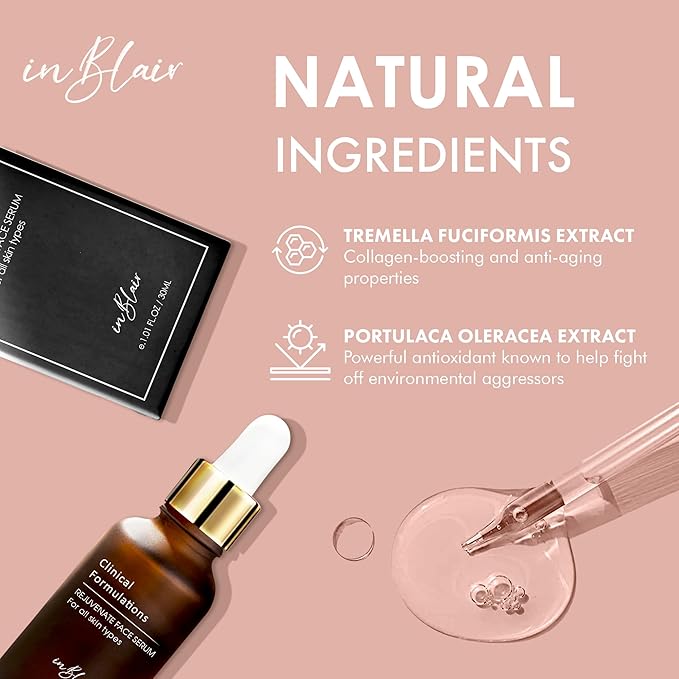 Rejuvenate Resurfacing Face Serum - Skin Care Serum for Face Wrinkles, Fine Lines, Dark Spots - Multi-Weight Hyaluronic Acid Formula for All Skin Types - 1 fl.oz.