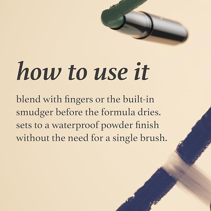 Julep Eyeshadow 101 Crème-to-Powder Waterproof Eyeshadow Stick Duo – Long-Lasting, Crease-Proof, Easy Apply with Built-in Smudger - Papaya Matte & Tigers Eye Shimmer
