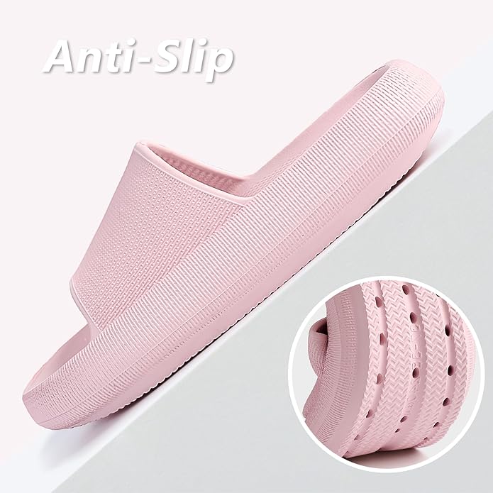 Menore Slippers for Women and Men Quick Drying, Parent-Child EVA Open Toe Soft Slippers, Non-Slip Soft Shower Spa Bath Pool Gym Beach House Sandals for Indoor & Outdoor